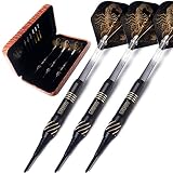 Black Scorpion CUESOUL16g真鍮製ダーツバレル3本セット、おしゃれなブラックスコーピオンデザインソフトダーツセット(HX-STL-B2305)