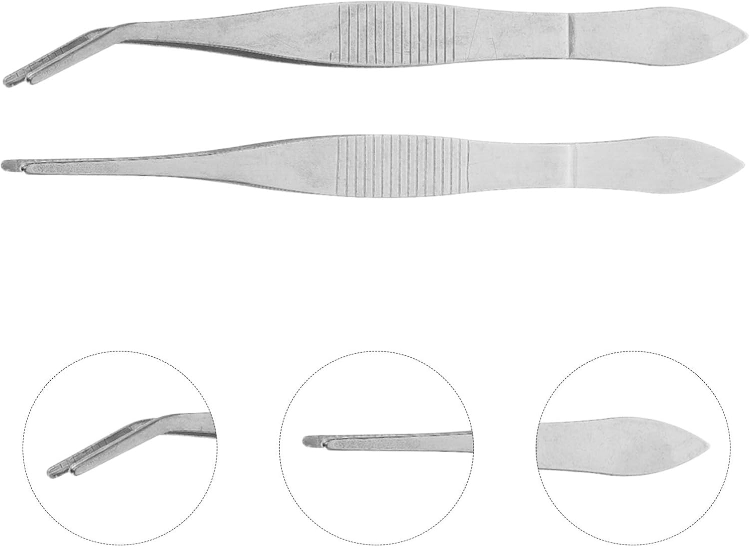 Didiseaon 8pcs Stainless Steel Lab Tweezers Kit with Curved and Straight Bent Tip Forceps, Metal Precision Tools for Laboratory, Jewelry Making, Watch Repair, and DIY Crafts