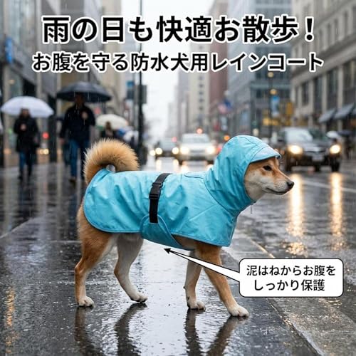 Poncho pour chien avec capuche transparente et ajustement ventral optimal - 5