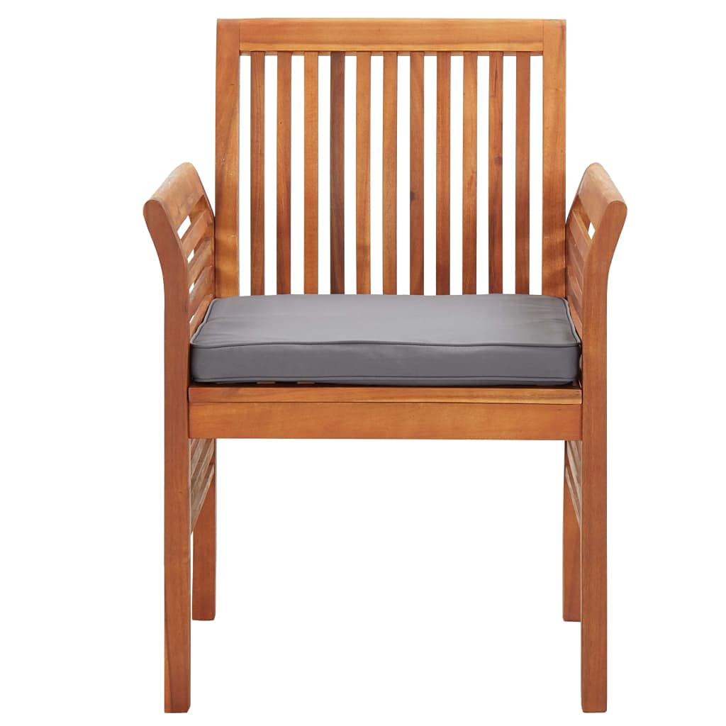 VidaXL 5-teiliges Garten-Lounge-Set Aus Akazienholz – Mit Kissen, Tisch & Bänken