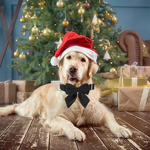 Tie KTWSUEF Hundehalsband Fliege Samtige, Fliege für Hunde, Komfortable Haltbarkeit Halsband Hund, Abnehmbares und verstellbares Fliege Hunde Für Hochzeiten, Geburtstage, Festliche