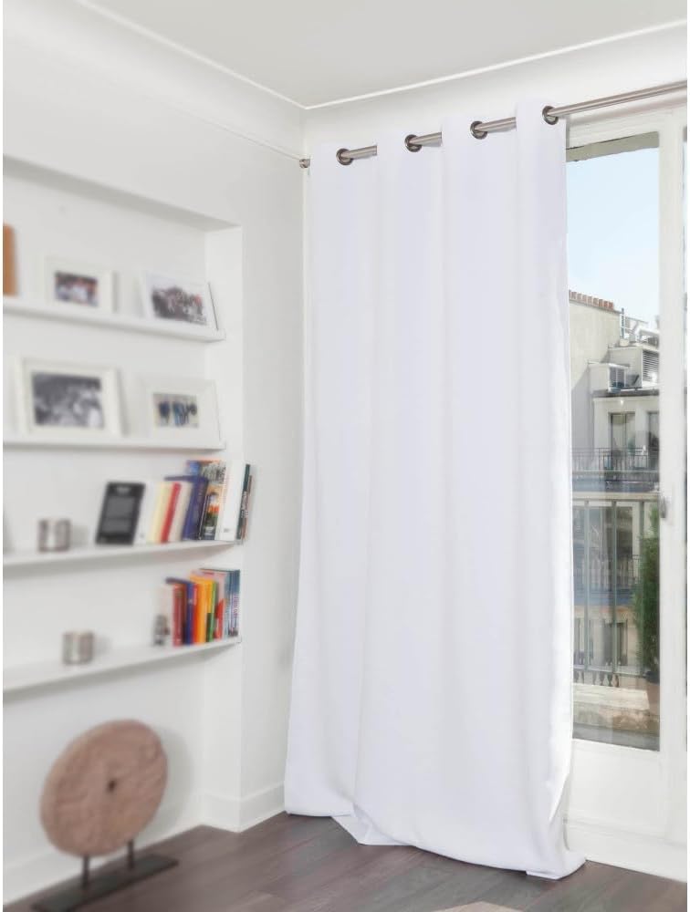 Moondream WaveSafe™ 2-in-1 EMF Protection & Blackout Curtain | Electromagnetic Field Shielding | Anti-Radiation | Made in Europe | Grommet | 51" W x 102" L | White - Snow MC720