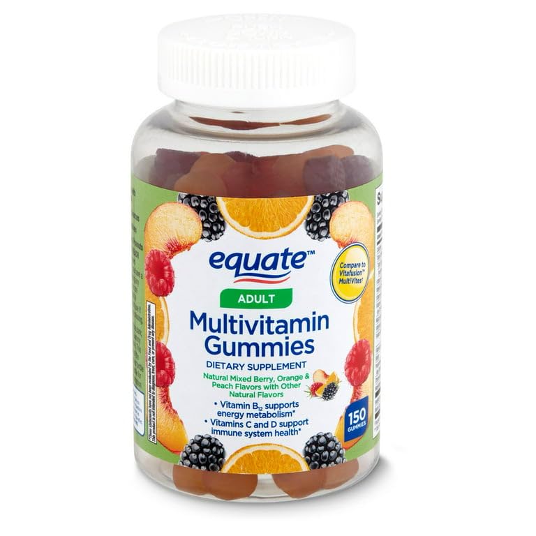 YHNMultivitamin Gummies for Immune Support, Mixed Berry Orange and Peach, 150 Count