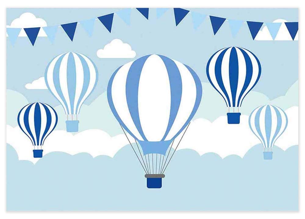 Buy Allenjoy 7x5ft Hot Air Balloon Backdrop Kids Birthday Party Blue