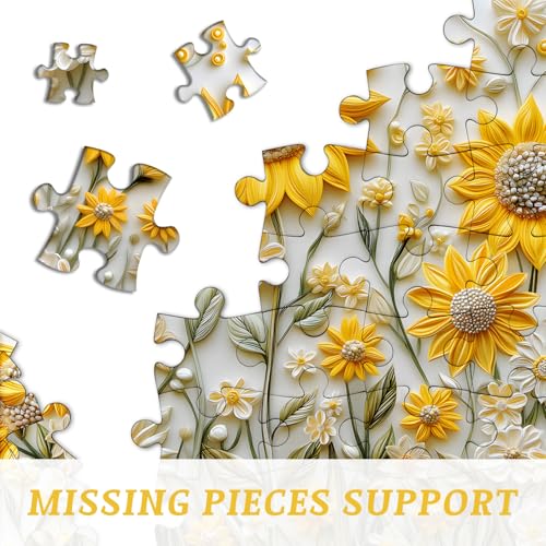 Puzzle Floral para Adultos 16 Años miniatura 4