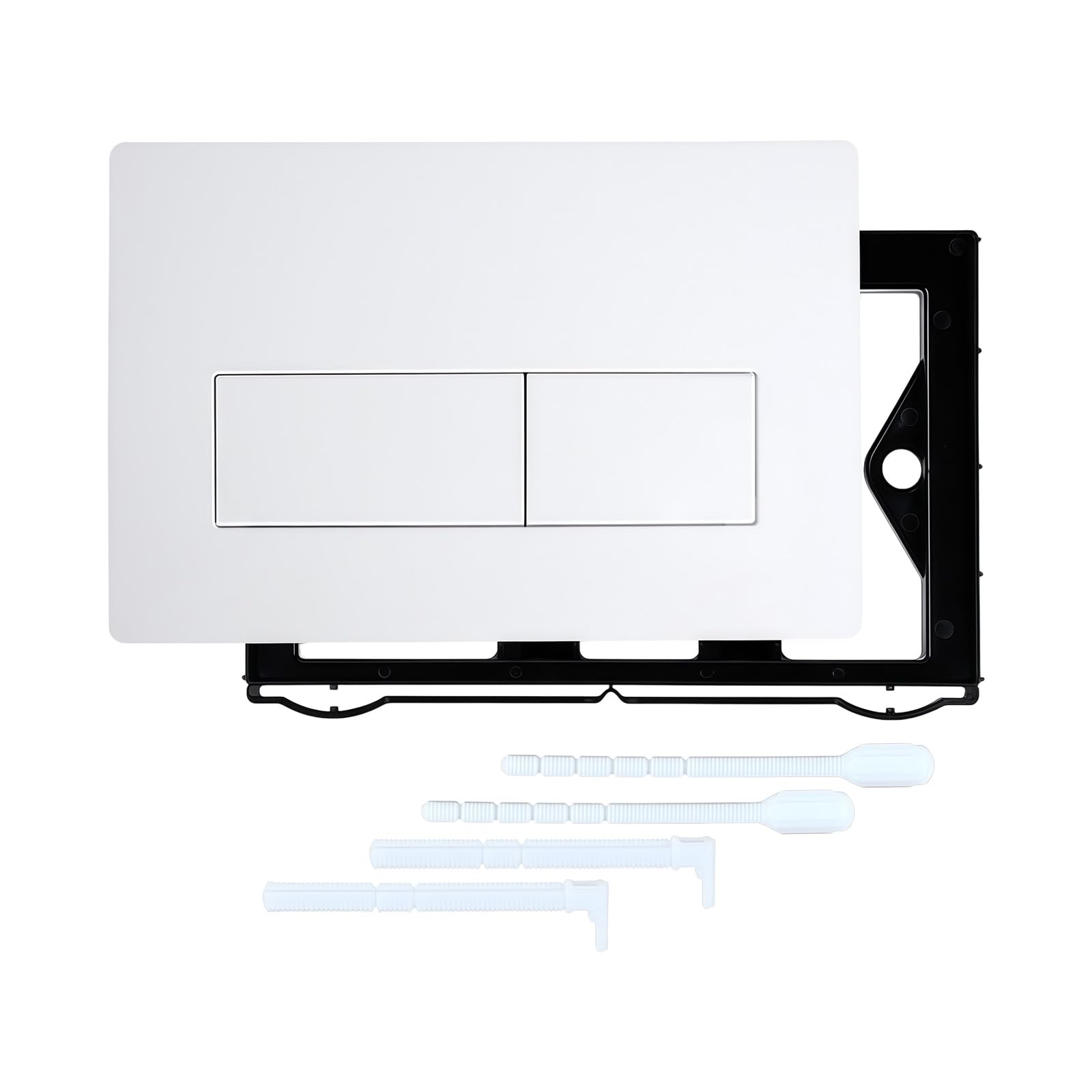 Zbiianxer White Strong Bathroom Flush Panel Flush Button Smooth Toilet Accessories Suitable For Systems Abs Wash Button Permanent Abs Wash