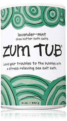 Indigo Wild Zum Tub Bath Salts, Lavender-Mint, 12 Ounce