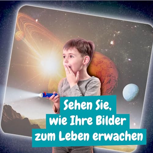 Science4you Weltraum Taschenlampe - mit Planeten des Sonnensystem für Kinder, Planetarium Projektor, Astronaut Spielzeug, Galaxie Spiele, Geschenke für 4+ Jahre Junge und Mädchen