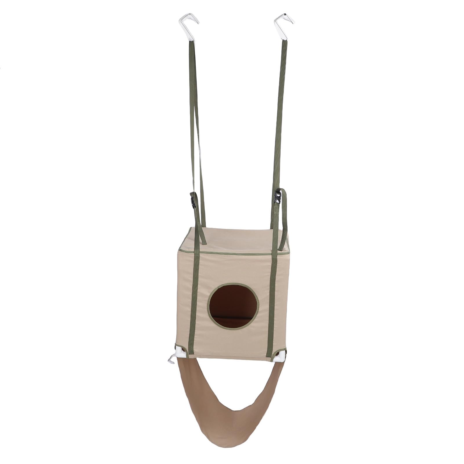 Amaca per Gatti, Cuccia per Gatti Sospesa con Porta a Doppio Strato e 2 Livelli con Finestre Traspiranti e Design Robusto, Amaca per Animali Versatile Stagionalmente, con Materiale in