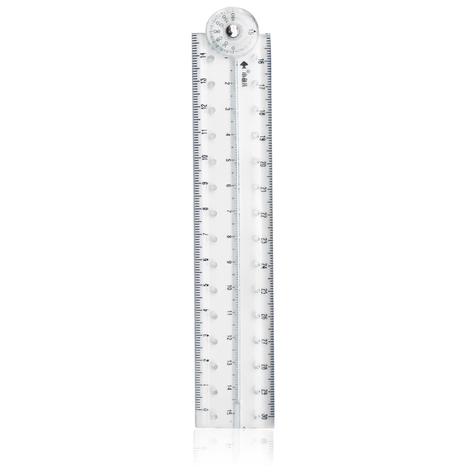 Folding Ruler, 30cm Foldable 15cm Clear Ruler Stationery Transparent Straight Rulers Shatterproof Geometric Ruler Flexible Plastic Rulers for Kids Students School Office Y7CSZDC
