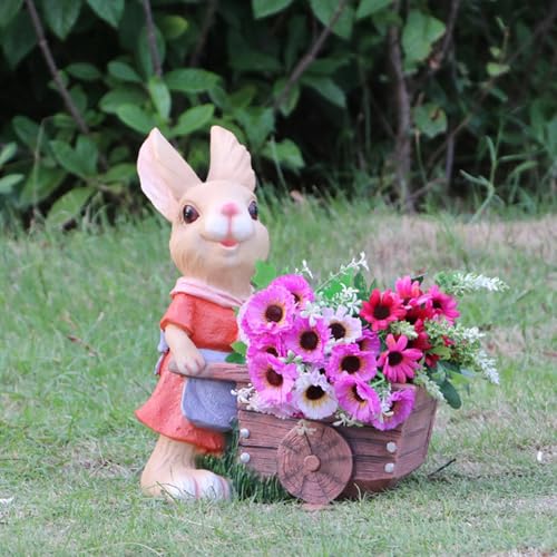 JAnjiaLxY ガーデニング 置物 タイプ8 ガーデンオーナメント オブジェ ガーデン 雑貨 ガーデニング雑貨 庭 F 動物オブジェ おしゃれ ウサギ アウトドア 玄関 屋外 北欧 ナチュラル アンティーク アウトドア雑貨 プレゼント