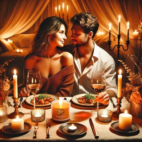 CHILLFLAME Candles Gifts for Women, Cinnamon Candle Gift Set for Her, 3 Scented Votive Candles, Birthday Gifts for Women, Christmas Candle for Women/Men (Orange, 200g) - Image 4