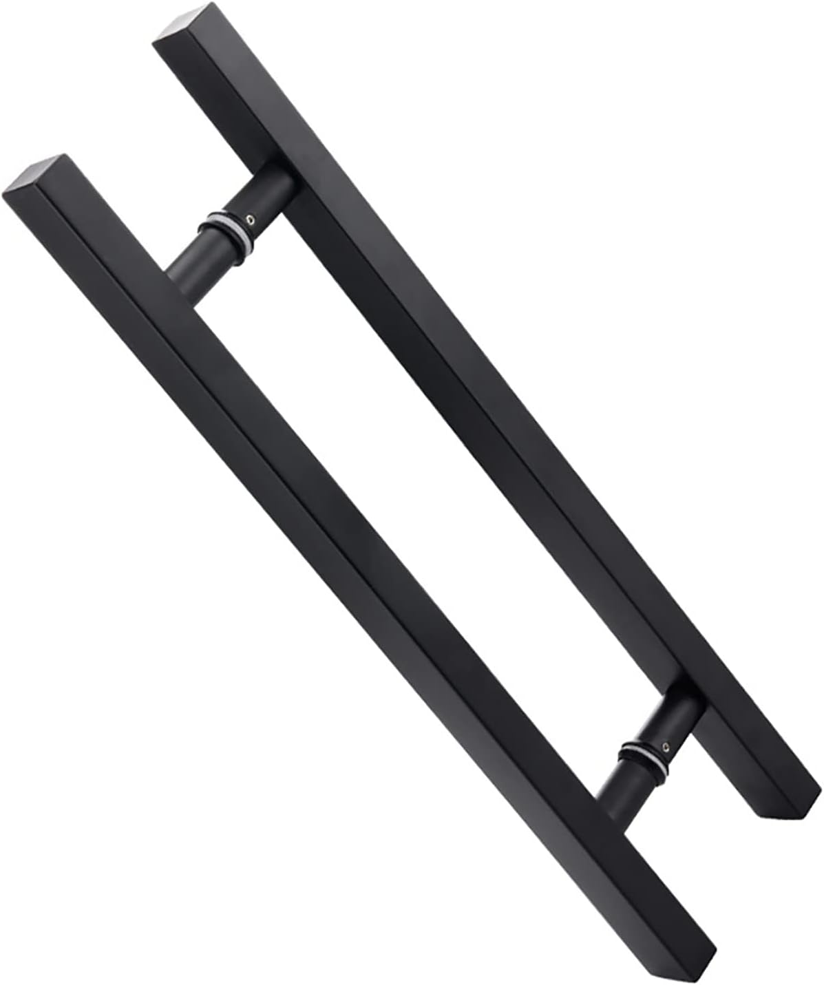 Gate Hardware Matt Black Stainless Steel Square Tube Handle Glass Door Push-Pull Handle Wooden Door Sliding 9 Sizes(Size:600×400mm)
