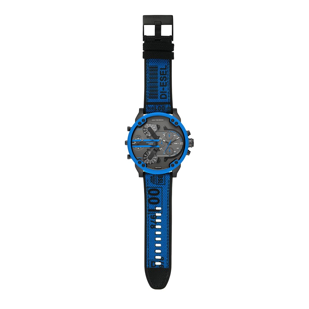 Diesel Mr. orologio daddy orologio da uomo, movimento multifunzionale con cinturino in silicone, acciaio inossidabile o pelle