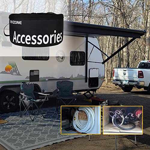 Image of RVZONE RV Hose Bag, Waterproof RV Hose Bag Organizer, Camper Accessories RV Equipment Storage Utility Bag for Sewer Hoses, Fresh /Black Water Hoses and Electrical Cords