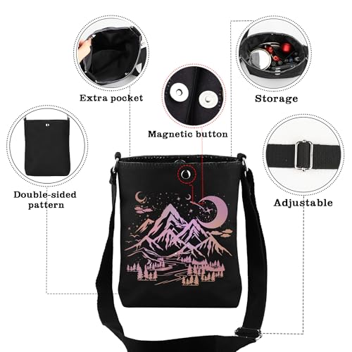 CMNIM Fantasy Novel Merch Book City of S Double Print Crossbody Bag Vintage Stars Graphic Shoulder Crossbody Purse Strap3