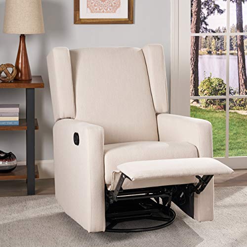 Sillón giratorio reclinable beige miniatura 6