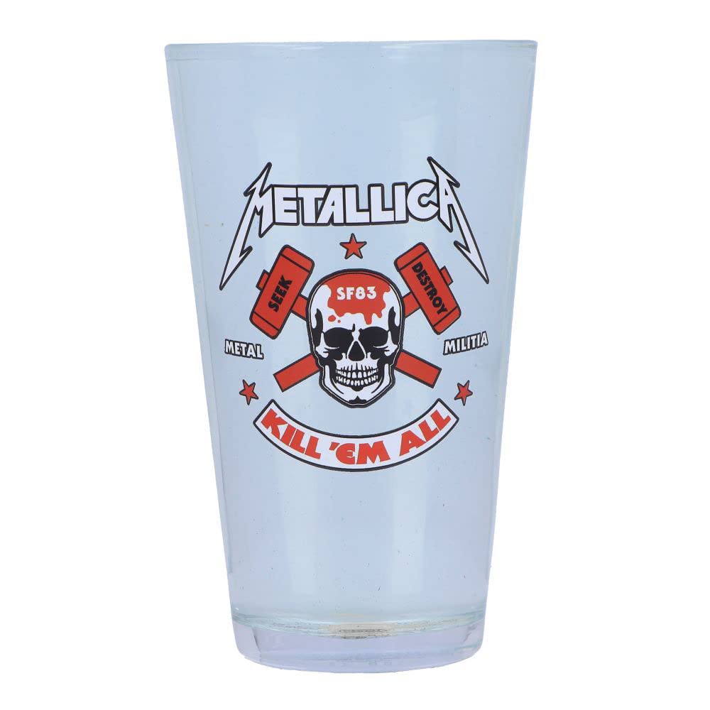 Nemesis Now Officially Licensed Metallica Kill Em All Glass, 14.8cm, Clear