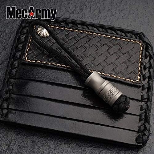 Miniatura 7 de MecArmy FFT cuentas de titanio para equipo EDC, cuchillo, para linterna, 3 estilos, con paracord tejido para bricolaje