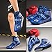 AIRFUL High Top Boxing Boots, Breathable Mesh Wrestling Sneakers Lightweight Bodybuilding Footwear Fashion Sparring Boxers Shoes (Color : Blue, Size : 5.5 Women/4 Men)
