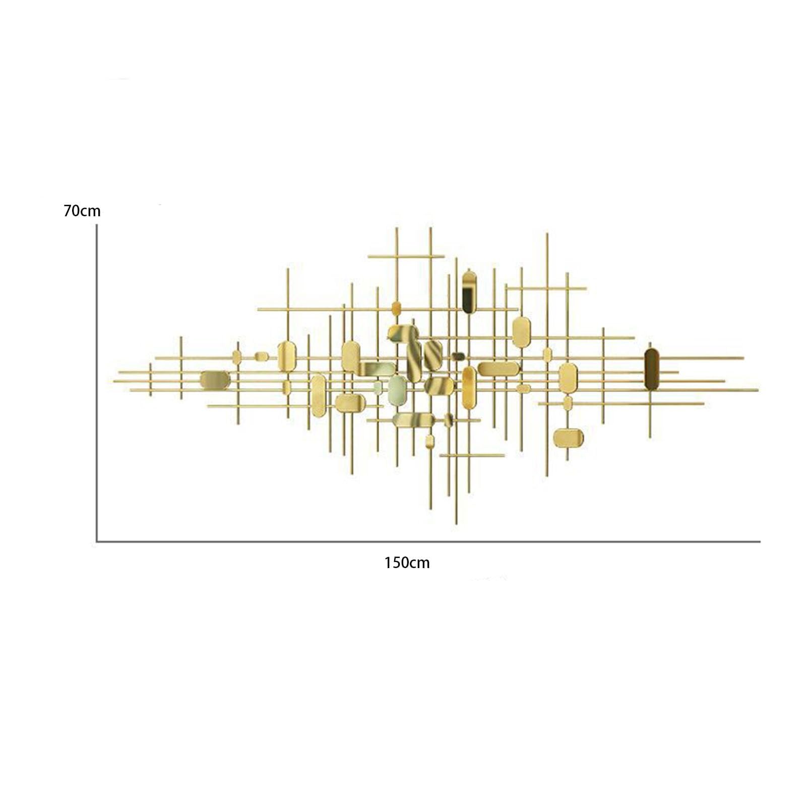 Gold Wanddekoration Für Wohnzimmer, Moderne Luxus Wandkunst 3D Metall Hängende Wand Skulptur, Hintergrundwand Ornament Für Schlafzimmer, Esszimmer, Attraktives Geschenk