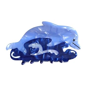 Dolphin Hair Clips,Cellulose Acetate Hair Clips,Small Claw Clips for Girl,Hair Accessories