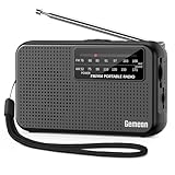 Gemean S-799 カードサイズ AM FM ワイドFM対応携帯ラジオ 小型 ポケット 単3電池対応防災radio トランジスター、 高齢者向け 高感度受信 クリアなスピーカー、 3.5mmイヤホンジャック付き、 ストラップ付き ミニポータブル