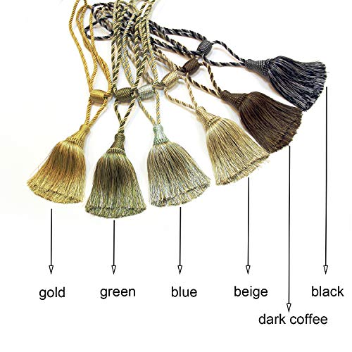 Fenghuangwu Curtain Tiebacks Handmade Elegant Curtain Tie Backs Holdbacks with Tassel for Home Office Decor 2 Pack - Green by fenghuangwu - Image 7