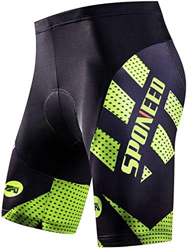 sponeed Men's Cycling Shorts Padded Bicycle Riding Pants Bike Biking Clothes Cycle Wear Tights