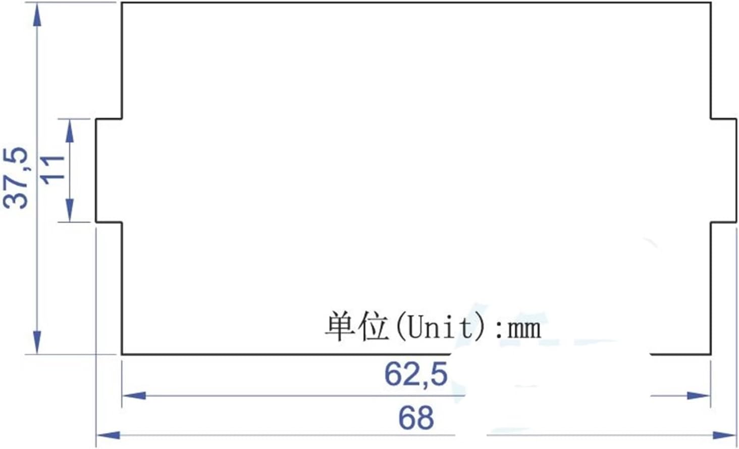 1PCS LED Digital Voltmeter DC3.5-30V, DC4.5-100V(Black,DC3.5-30V)