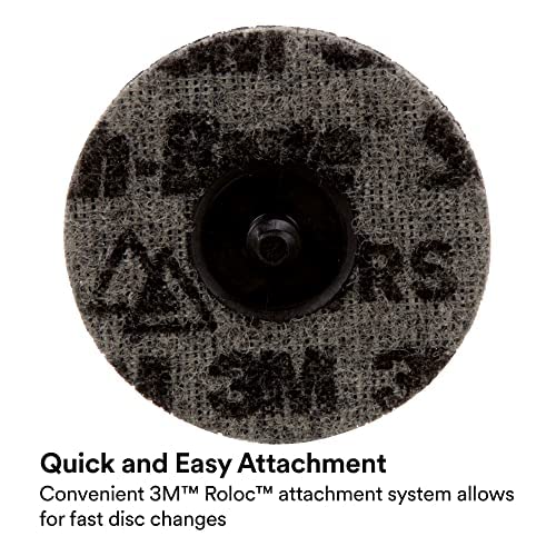 Miniatura 5 de Scotch-Brite Disco de acondicionamiento de superficie de precisión, Roloc TR, muy fino, cerámica, fibra no tejida, fácil cambio, 3 in, 25Interior,