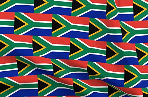 Spoonflower Fabric South Africa Flag Small on Upholstery Velvet