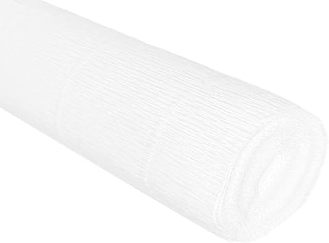Premium Italian Crepe Paper Roll Heavy-Weight 180 Gram 13.3 sqft (00-Bright White)