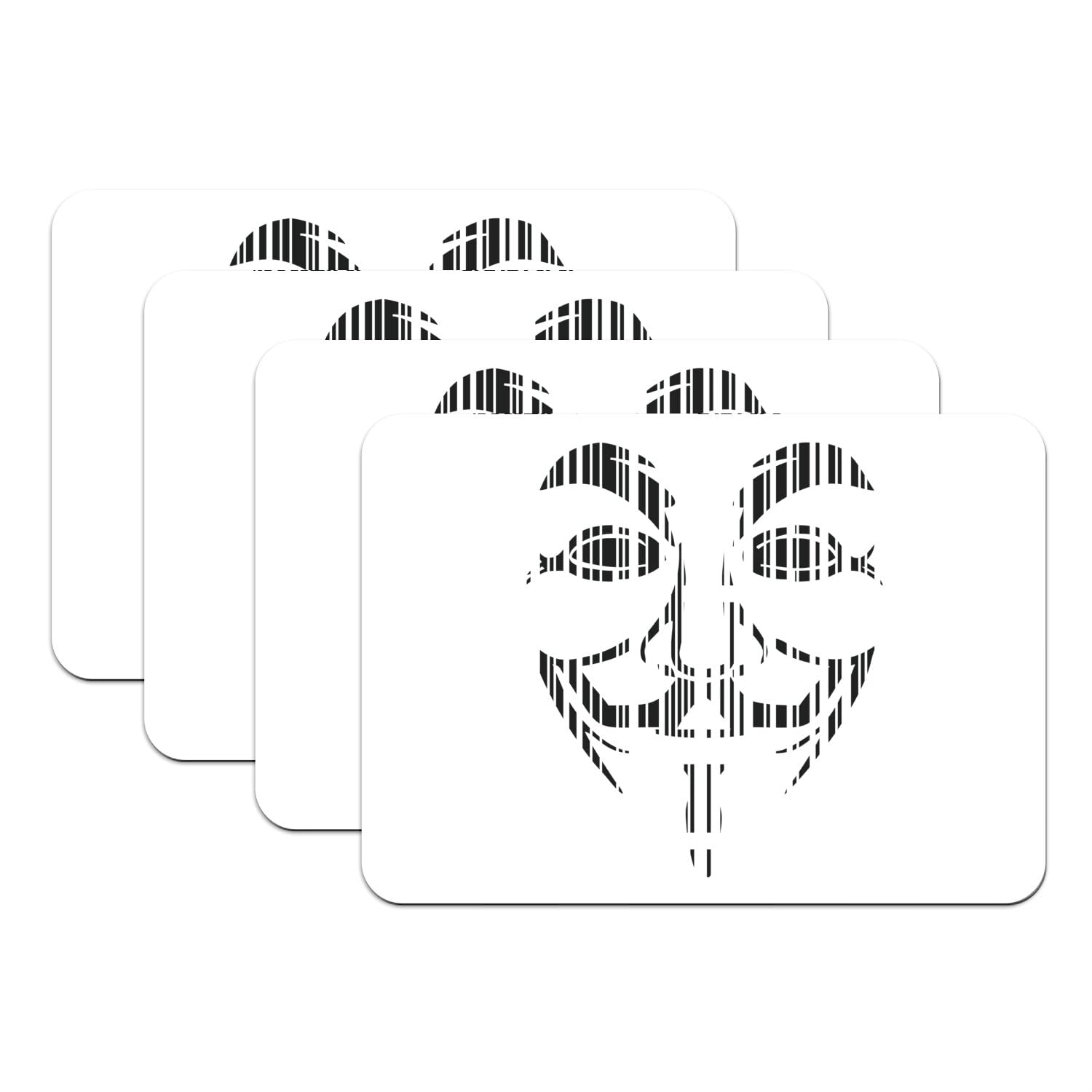 Set de table visage anonymous pour des dîners modernes entre amis