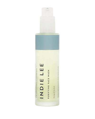 Indie Lee Limpiador facial purificador - Limpiador facial hidratante + removedor de maquillaje - Con naranja, lavanda, bardana + jazmín - Gel de
