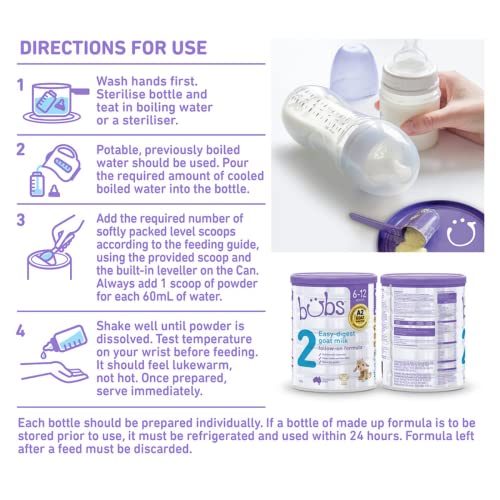 Bubs Goat Milk Follow On Formula Stage 2, Babies 6-12 Months, Made With Fresh Goat Milk, 28.2 Oz #TOP7