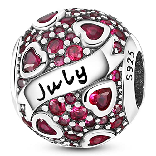 Image of MULA Birthstone Charms 925 Sterling Silver for Bracelets and Necklaces