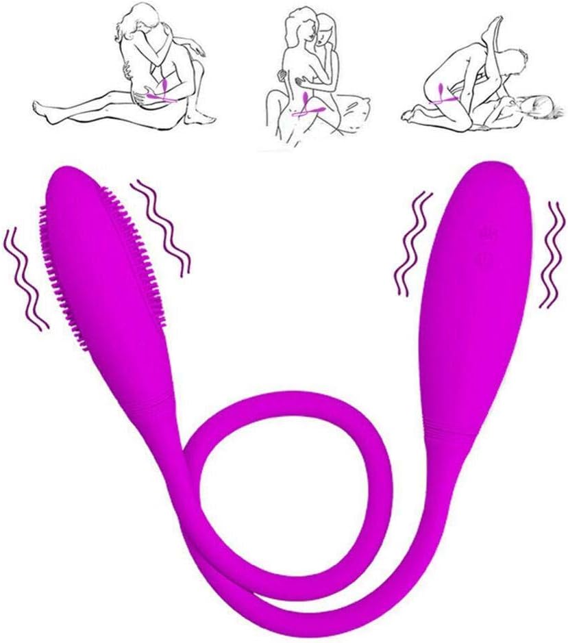 Rechargeable Dual Vibrator 7 Speeds Double Head Bullet Vibrator Butt Adult Toy for Couple Men Women,Type B