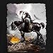 Pop Threads Death Dealer by Frank Frazetta Art Horror Graphic Tee T-Shirt for Men Black XL