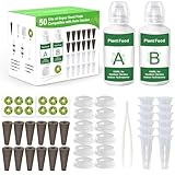 Aooccder Aerogarden Pod Replacement Kit - Hydroponic Accessories with 12 Grow Sponges, Baskets, Labels, Domes and A&B Nutrients