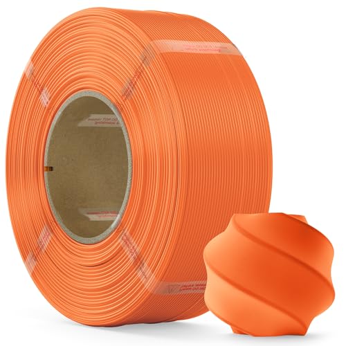 Image of PLA Filament 1.75mm PLA 3D Printer Filament(Refill),1kg Refill for Reusable Spools(2.2lbs),Premium Quality 3D Printing Filament for Bambu lab 3D Printers,Orange