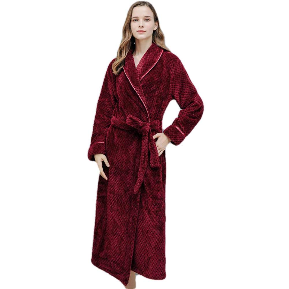 Bath Robe Nightgown Lovers Coral Fleece Nightwear Women Sleepwear Warm Nightdress Loose Kimono Bathrobe Gown Home Clothes Women