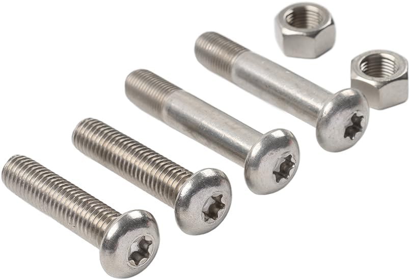 Newsmarts Steel Rear Shock Absorber Nut Screw Mounting Bolt Silver for Harley Davidson For Sportster XL883 2004-2016