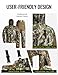 TIDEWE Hunting Clothes for Men with Face Mask, Silent Waterproof Hunting Jacket and Adjustable Bibs, Insulated-Lined, Safety Strap Compatible (Next Camo G2 Size L)