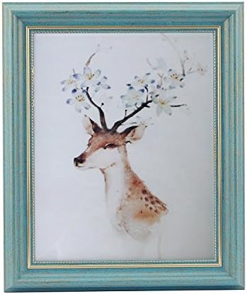 HUIXIANG Picture Frame 6x8 Vintage Portrait Photo Frames Retro Landscape & Horizontal Poster Frame Standing or Wall Mountable, Birthday Gift for Parents Woman Wedding Anniversary 8x6 Inch (Wood)