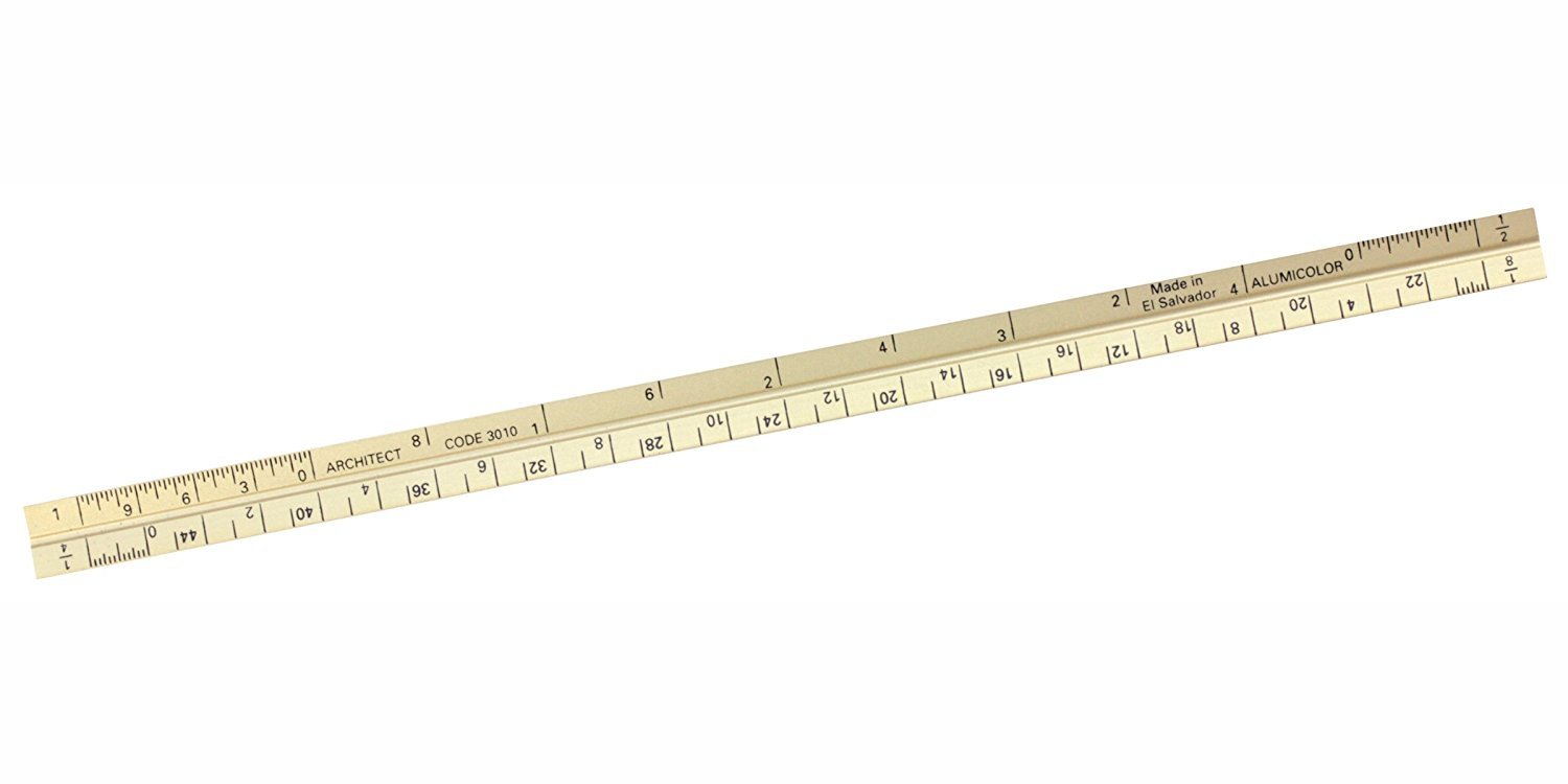Alumicolor Pocket Architect Scale oro de aluminio macizo anodizado 2