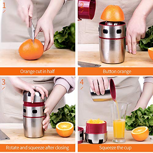 Roestvrij staal Handmatige Knijper, Citroen Oranje Handmatige sapcentrifuge, Draagbaar en Gemakkelijk te reinigen - Image 6