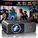 Smart Beamer [Kompatibel mit Netflix & 20W Dolby Audio] 1200 ANSI Autofokus & 6D Trapezkorrektur, TOPTRO Beamer 4K Heimkino Unterstützt, FHD1080P HDR10 WiFi 6/2-Wege-Bluetooth, geräuscharmer Projektor