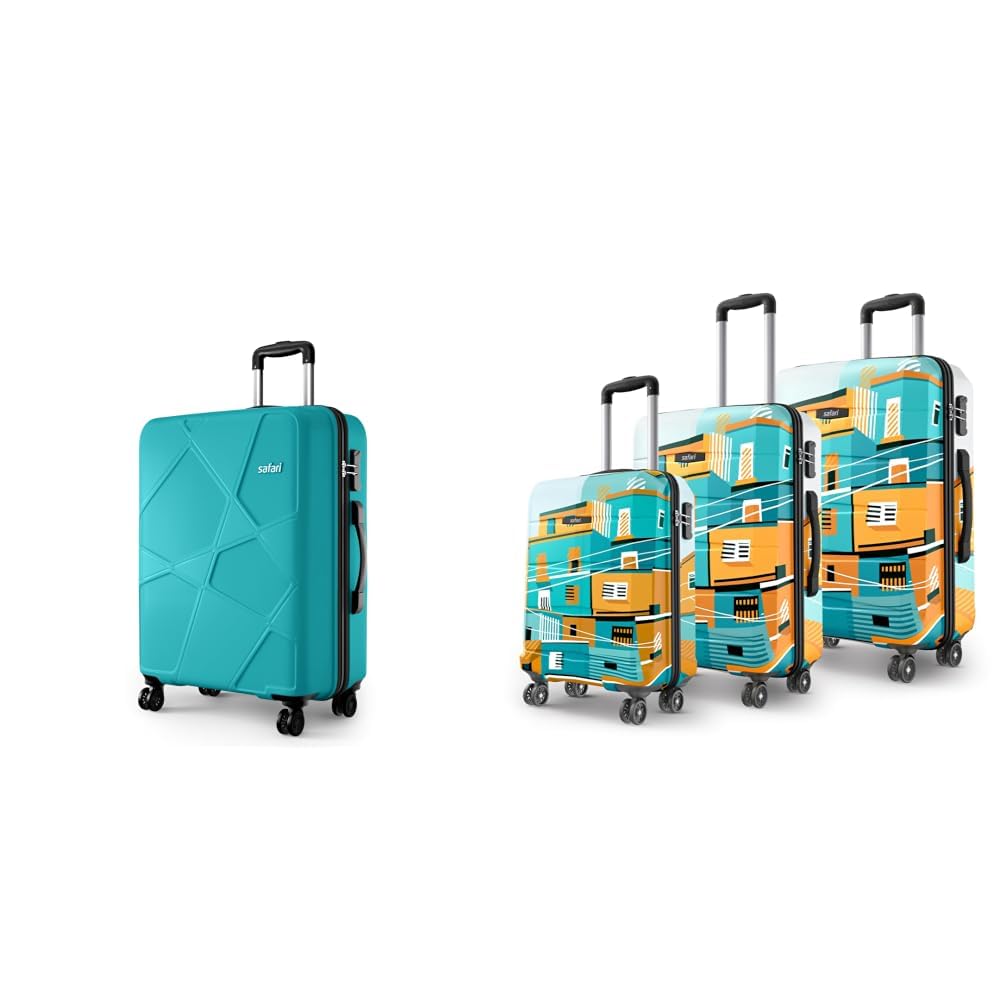 Large Pentagon Pro 8 Wheels Spinner 75Cm Size Checkin Trolley Bag, Hard Case Polypropylene + Oasis 55, 65 & 77 Cms Polycarbonate Trolley Bag, Printed Cabin 8 Wheels Spinner Travelling-image-28