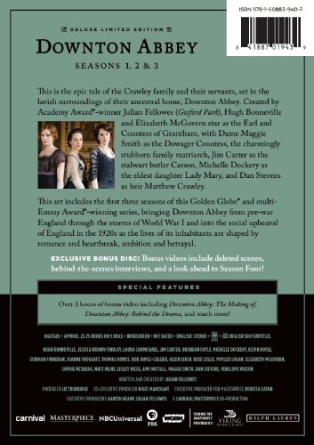Miniatura 2 de Masterpiece Downton Abbey Seasons 1, 2 & 3 Deluxe Limited Edition (Tienda Exclusive Season 4 Bonus Features)